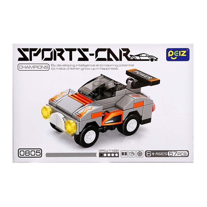 Конструктор Гонка &laquo;Спорткар&raquo;, 57 деталей