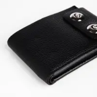 Портмоне мужское на магнитах, отдел для купюр, карт, монет, чёрное