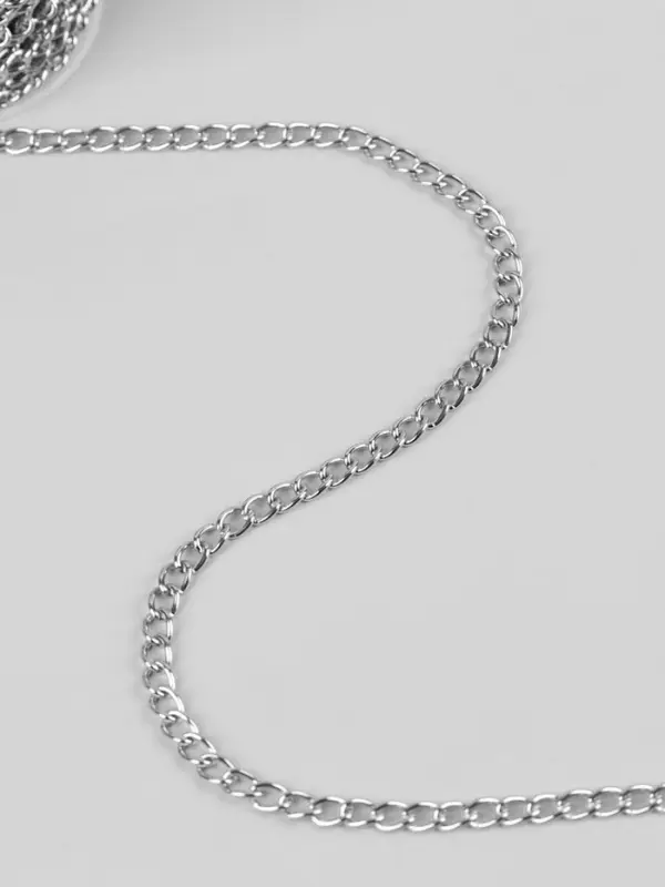 Цепочка для сумки, железная, 7&times;5 мм, 10&plusmn;0.5 м, цвет серебряный