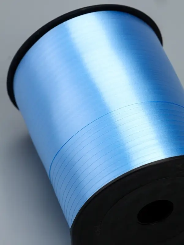 Лента для декора, подарков и шаров, голубой, 0.5 см &times; 500 ярдов