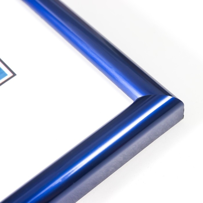 Фоторамка пластик Фоторамка пластик "Палитра" 21х30 см, синий металлик, с ножкой