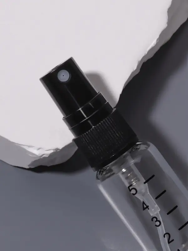 Флакон для парфюма, с распылителем, 5 мл, фасовка - 10 шт., чёрный, прозрачный