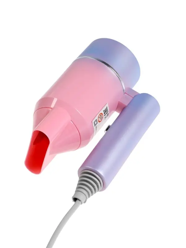 Фен LF-23, 800 Вт, 2 скорости, складная ручка, розово-сиреневый