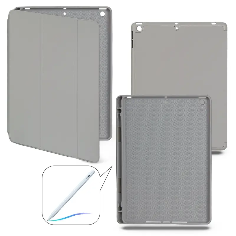 Чехол-книжка iPd 10.2 (2019/2020/2021) Smart case (Pencil) Light Grey №9