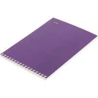 Блокнот А5 60л Attache Metallic Фиолет клетка, греб, картон, фольга