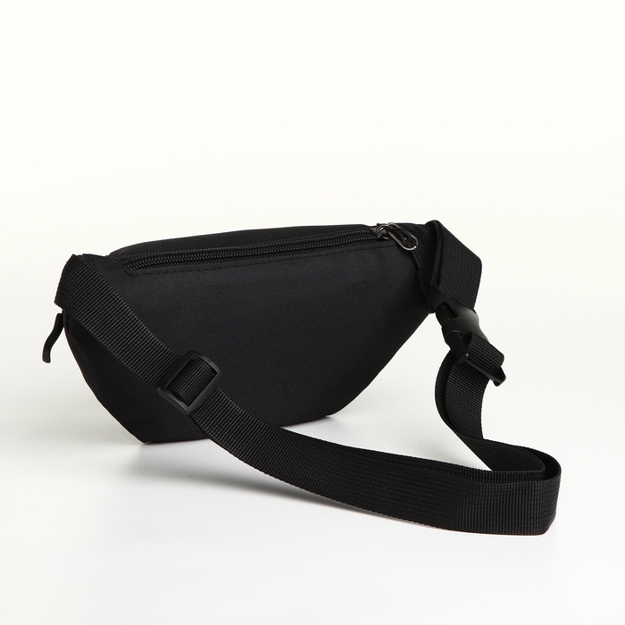 Поясная сумка на молнии, 2 наружных кармана, цвет чёрный Поясная сумка на молнии, 2 наружных кармана, цвет чёрный