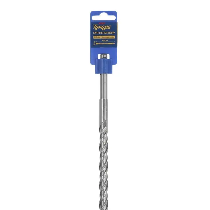 Бур по бетону ТУНДРА, двойная спираль, SDS-plus, 16&times;800 мм