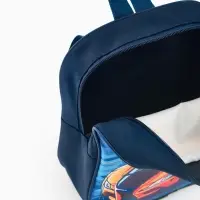 Рюкзак детский 20,5*9*24, отд на молнии,машина т-синий