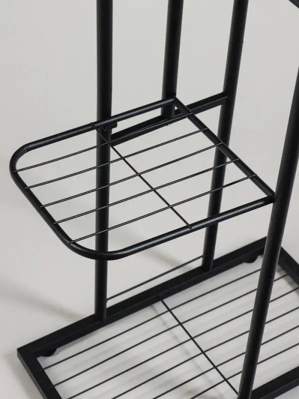Подставка для цветов Greengo, 4 полки, 43&times;22&times;82 см, напольная, металл, чёрная
