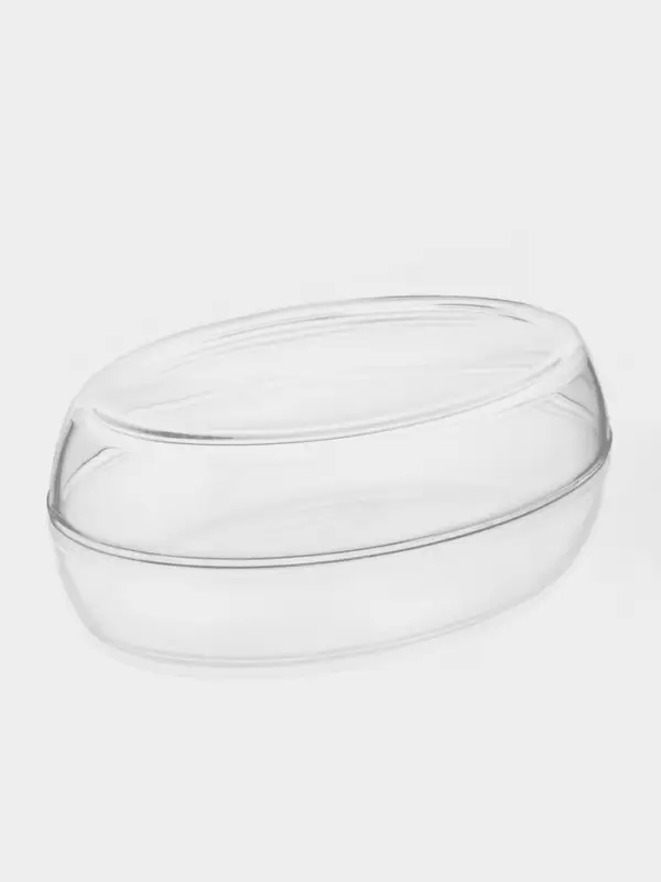 Форма для запекания Paşabah&ccedil;e Borcam, 3 л, 35&times;24.5 см, овальная, жаропрочное стекло, прозрачная