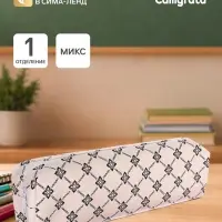 Пенал школьный на молнии Calligrata &laquo;Классика&raquo;, с принтом, МИКС