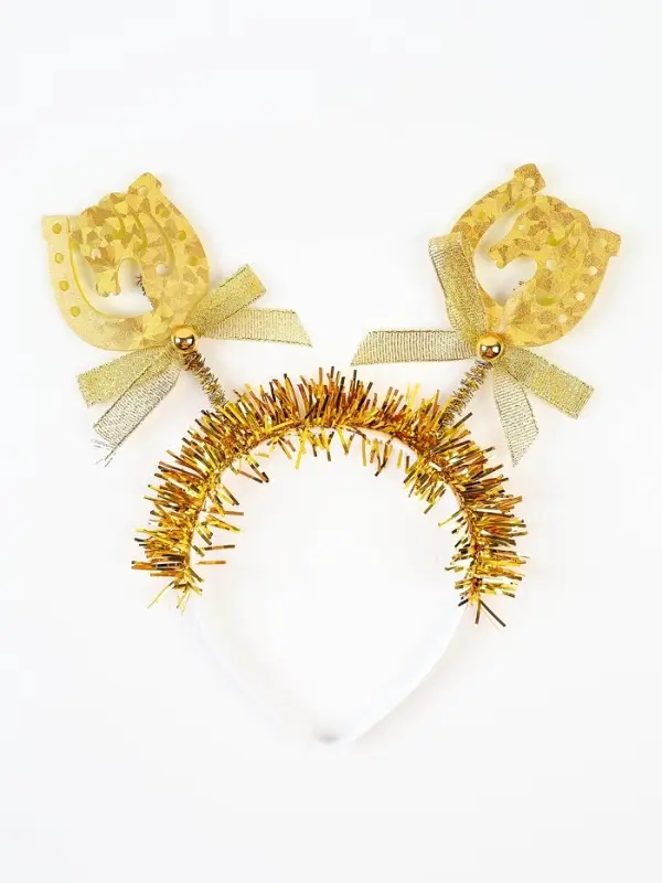Карнавальный ободок "Лошадка", цвет золотой