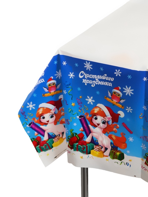 Скатерть «Новый год», единорожки, 180×137 см Скатерть «Новый год», единорожки, 180×137 см