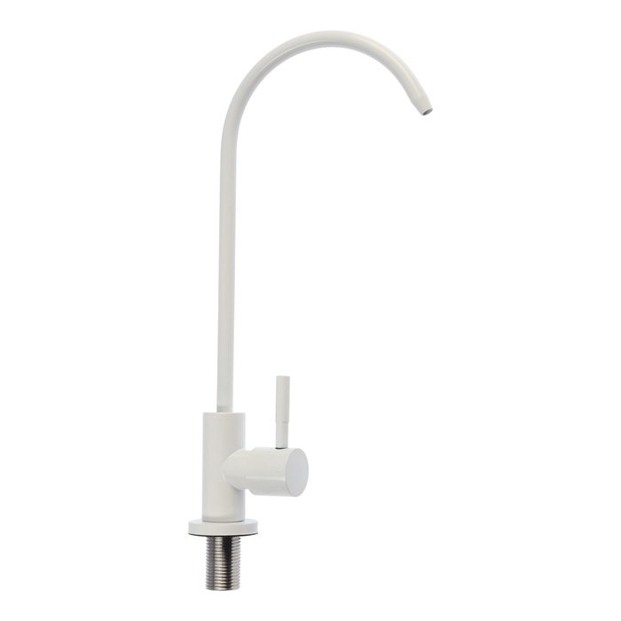 Кран для всех видов бытовых фильтров ZEIN К-06, нержавеющая сталь, белый Кран для всех видов бытовых фильтров ZEIN К-06, нержавеющая сталь, белый