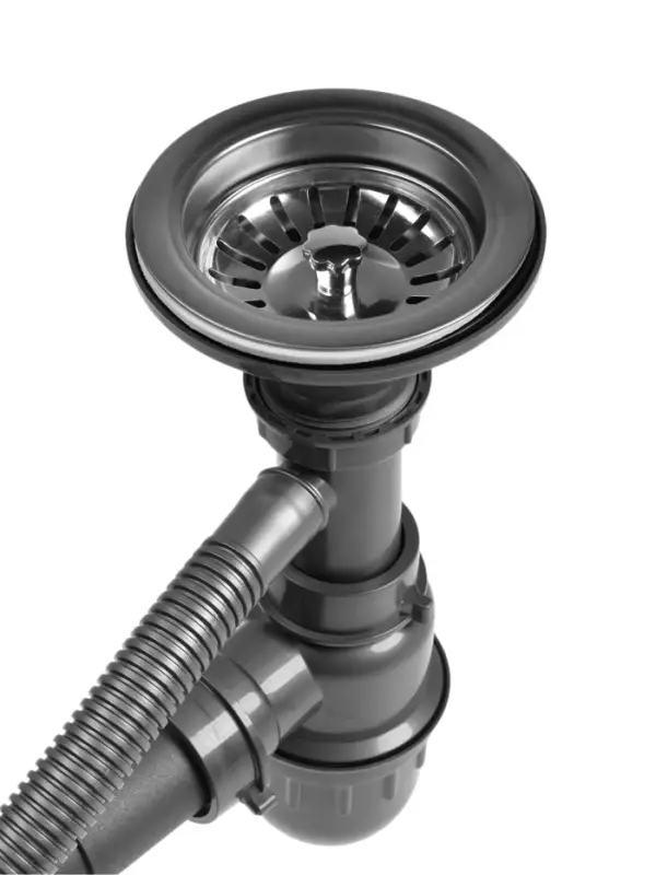 Мойка кухонная MIXLINE 528187, врезная, толщина 0.6 мм, 48х48х16 см,3 1/2", с сифоном