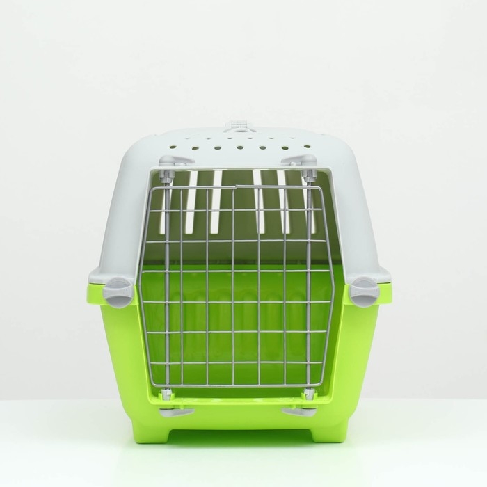 Переноска для животных пластиковая 47 х 30 х 35 см, вес до 9 кг, зелёная Переноска для животных пластиковая 47 х 30 х 35 см, вес до 9 кг, зелёная