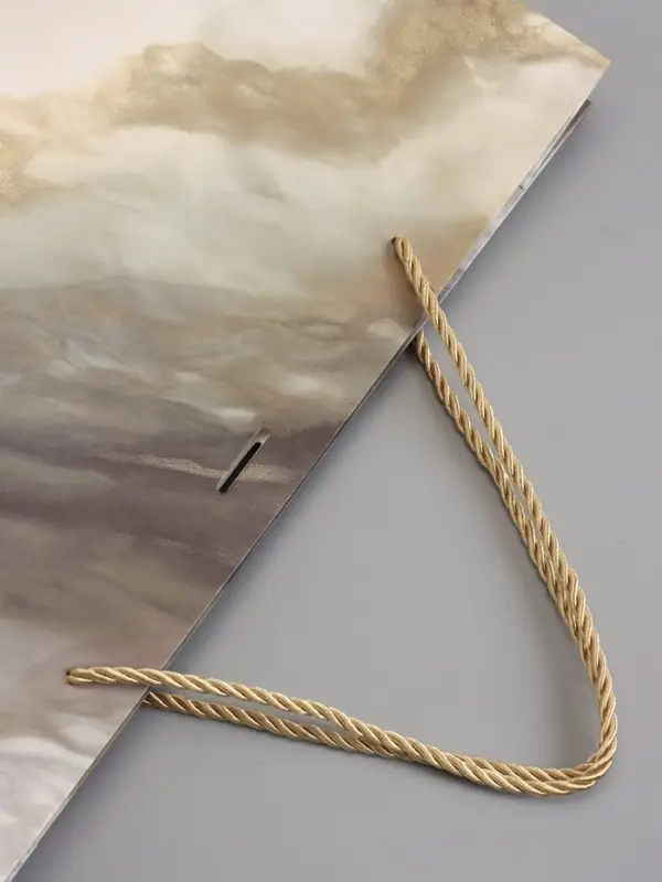 Пакет подарочный "Мрамор" , с бантиком , 35 х 30 х 10 см