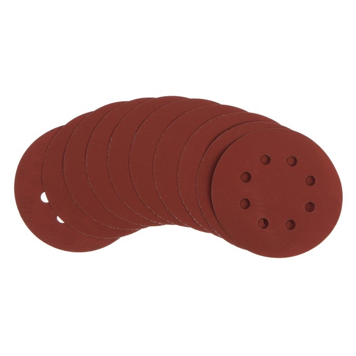 Круг абразивный шлифовальный под Круг абразивный шлифовальный под "липучку" ТУНДРА, перфорированный, 125 мм, Р1500, 10 шт.