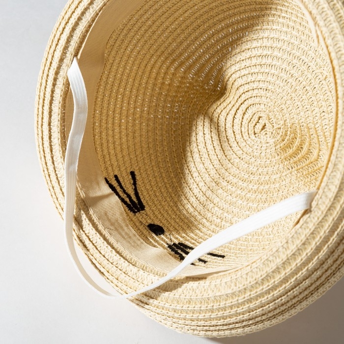 Шляпа для девочки MINAKU Шляпа для девочки MINAKU "Кошечка", цв. молочный, р-р 52