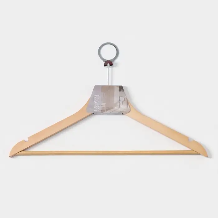 Плечики - вешалка с перекладиной LaDо́m Bois, антивандальные, сорт А, 44,5×1,2×21,5 см, светлое дерево Плечики - вешалка с перекладиной LaDо́m Bois, антивандальные, сорт А, 44,5×1,2×21,5 см, светлое дерево