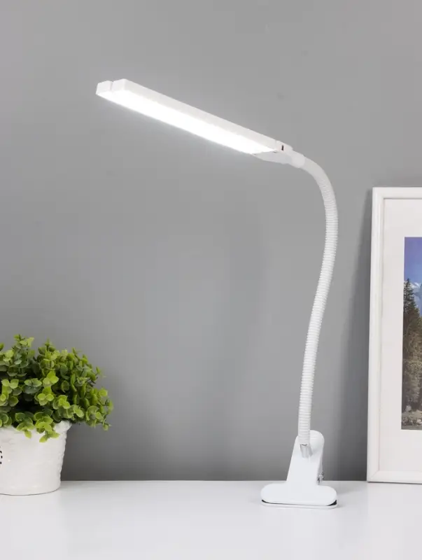 Настольная лампа RISALUX &laquo;Семи&raquo;, LED 5 Вт, 6000К, 7.5&times;10.5&times;65 см, белый