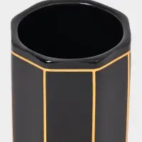 Набор для ванной &laquo;Равновесие&raquo;, 2 предмета, дозатор для мыла, стакан, чёрный