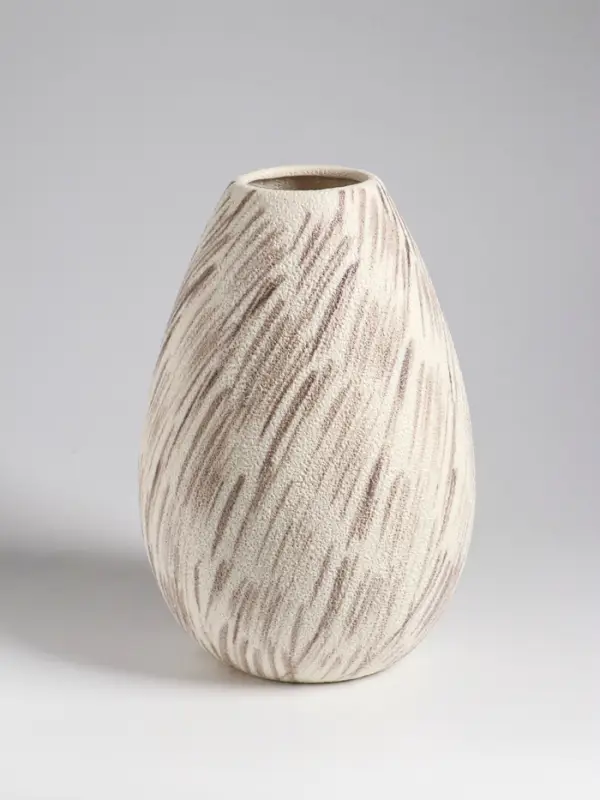 Ваза настольная керамика Ваза настольная керамика "Беажио" классик, 24,5х15 см, бежево-коричневый