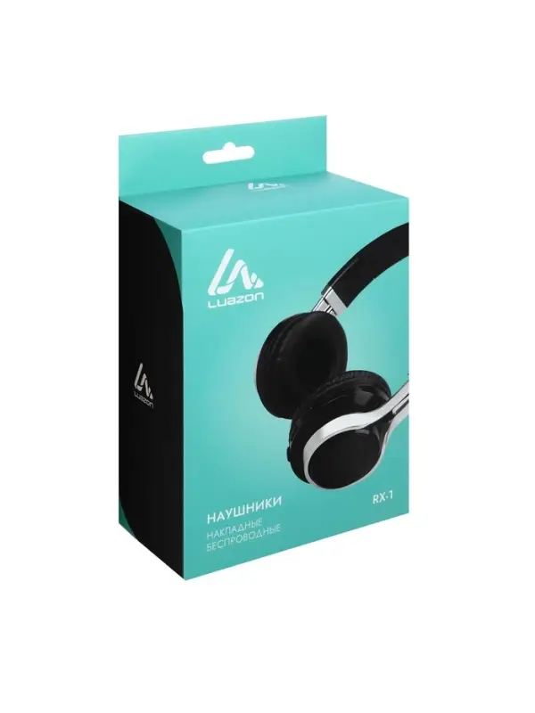 Наушники беспроводные, накладные, Luazon RX-1, Bluetooth 4.2, с микрофоном, с подсветкой LED, microSD, FM, 250 мАч, красные