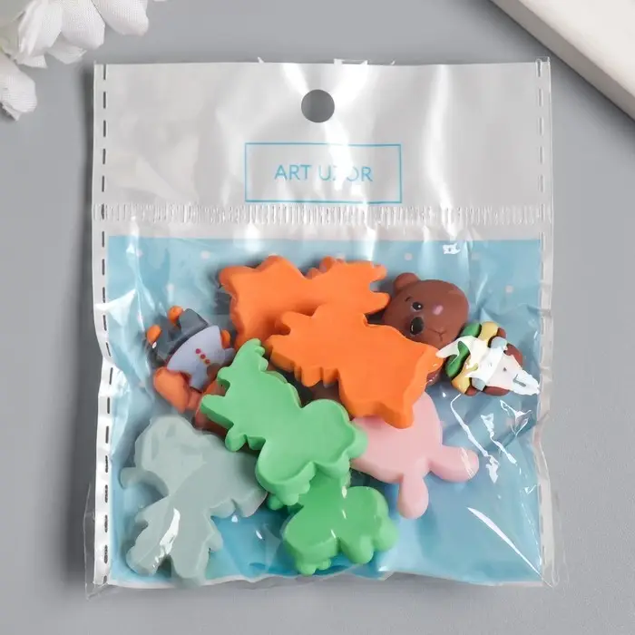 Декор для творчества пластик Декор для творчества пластик "Зверушка" МИКС 1,5х3 см