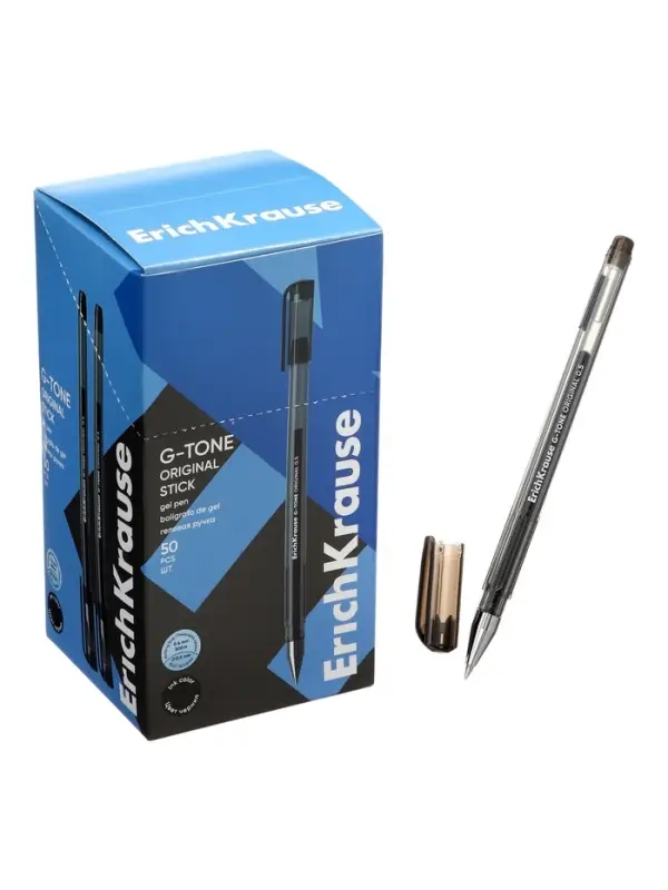 Ручка гелевая ErichKrause G-Tone Stick Original, узел 0.5 мм, чёрная