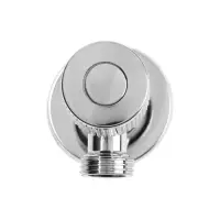 Кран угловой ZEIN engr, 1/2" &times; 1/2", кран-букса латунь/керамика, нерж. сталь, хром