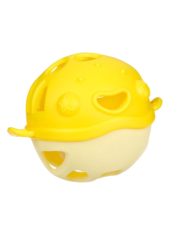 Прорезыватель силиконовый для зубов с погремушкой Крошка Я «Рыбка», в кейсе, желтый Прорезыватель силиконовый для зубов с погремушкой Крошка Я «Рыбка», в кейсе, желтый