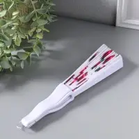 Веер складной &laquo;Вишенки на белом&raquo;, 22.5 см