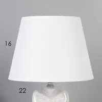 Лампа настольная E27 40Вт "Шар с бантом" беж перламутр 22х22х33,5 см