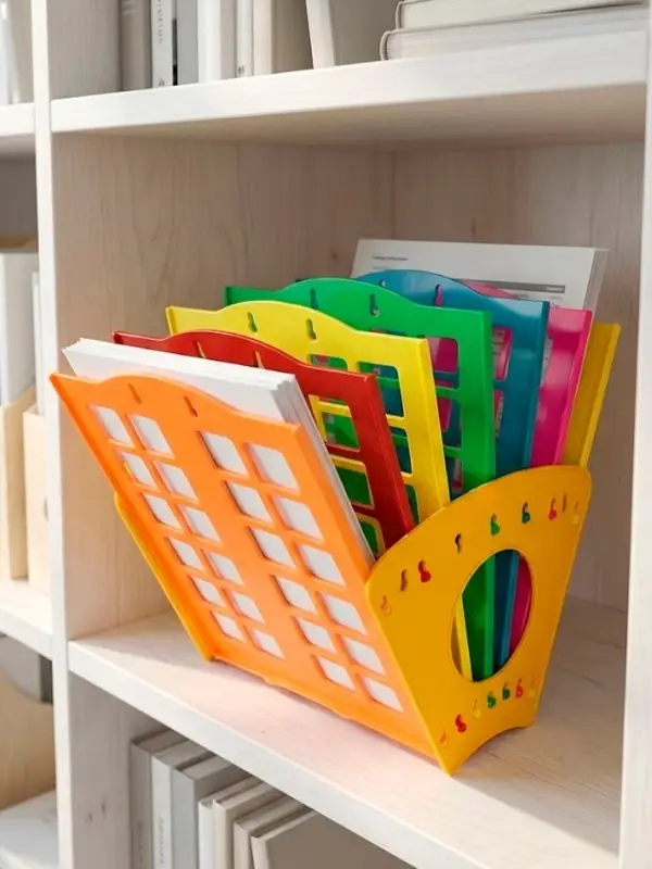 Лоток для бумаг &laquo;Веер&raquo;, А4, веерный, 6 отделений, разноцветный