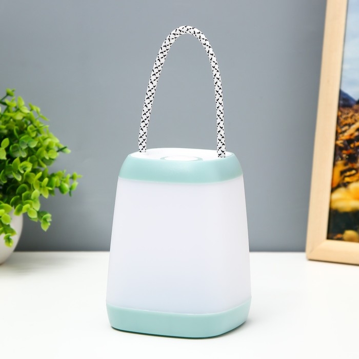 Ночник Ночник "Навигатор" LED, 3Вт, 3 режима, 3ААА голубой 9х7х2,5 см RISALUX