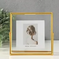 Фоторамка металл на 1 фото 15х15 см "Лофт" золото гальваника 1,2х15,5х15,5 см Фоторамка металл на 1 фото 15х15 см "Лофт" золото гальваника 1,2х15,5х15,5 см