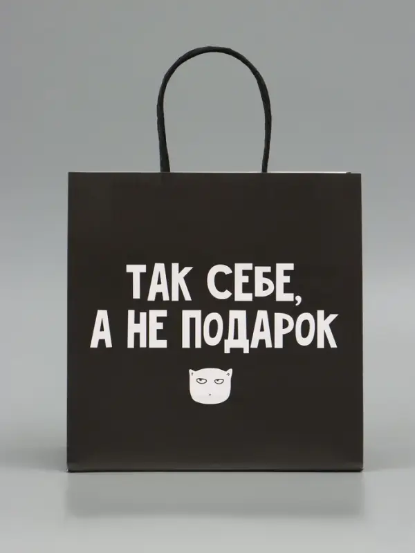 Пакет подарочный, упаковка, &laquo;Так себе, а не подарок&raquo;, 22&times;22&times;11 см