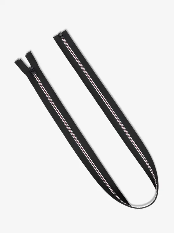 Молния &laquo;Трактор&raquo;, №5, разъёмная, замок автомат, 80 см, чёрная, белая, красная