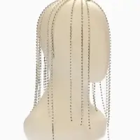 Украшение для волос "Дорожка страз", цвет белый в серебре Украшение для волос "Дорожка страз", цвет белый в серебре