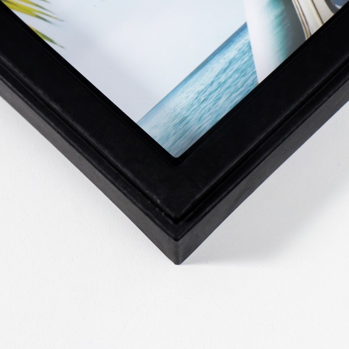 Фоторамка пластик на 3 фото 10х15 см  Фоторамка пластик на 3 фото 10х15 см "Лотосы" чёрный 36х27 см