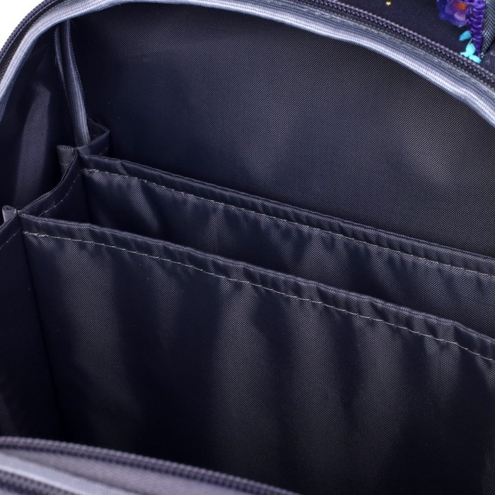 Рюкзак каркасный школьный 38 х 30 х 16 см, эргономичная спинка, Stavia "Совушка", серый