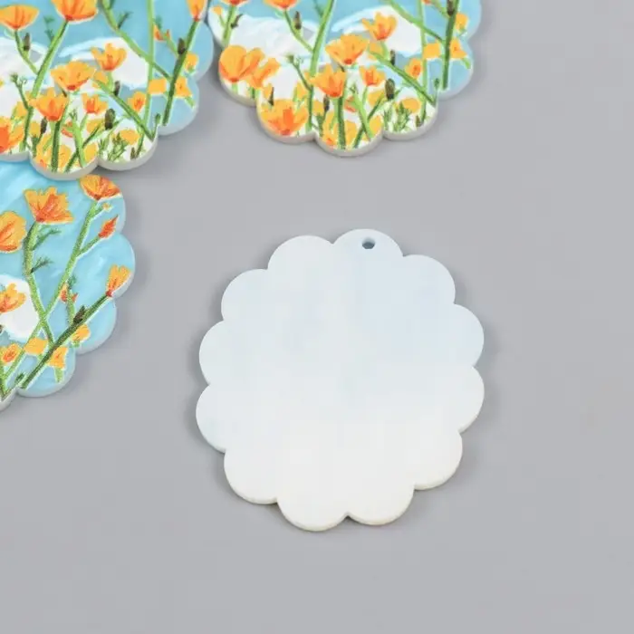 Декор для творчества акрил "Жёлтые тюльпаны" 0,2х3,5х3,9 см