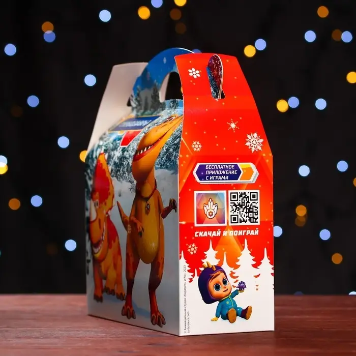 Подарочная коробка «Турбозавры», Баул, 22×9×22 см