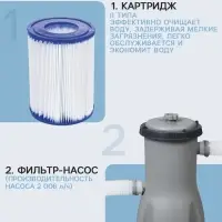 Бассейн каркасный Bestway Steel Pro MAX 56595, 427&times;84 см, фильтр-насос, круглый