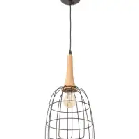 Светильник BayerLux &laquo;Чикаго&raquo;, 1&times;40 Вт, Е27, черный/коричневый, 24.5&times;24.5&times;44(144) см