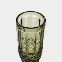 Бокалы для шампанского Magistro &laquo;Ла-Манш&raquo;, 160 мл, 7&times;20 см, набор 6 шт., стекло, зелёные