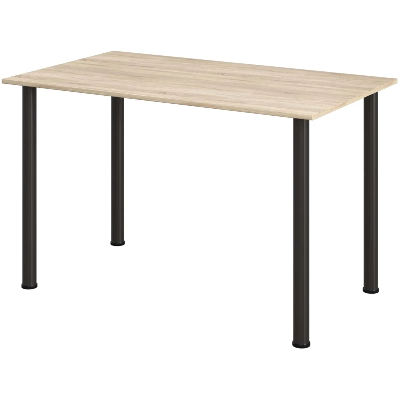 Стол обеденный Комус МДС 120х70 д.сонома/черный