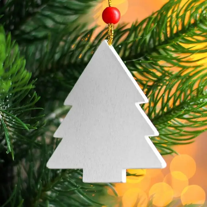 Елочная игрушка деревянная «Ёлка и Дед Мороз», 0.5×6.7×7.5 см Елочная игрушка деревянная «Ёлка и Дед Мороз», 0.5×6.7×7.5 см