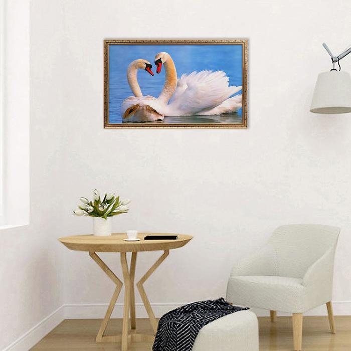 Картина  Картина "Лебеди" 67х107 см рамка МИКС